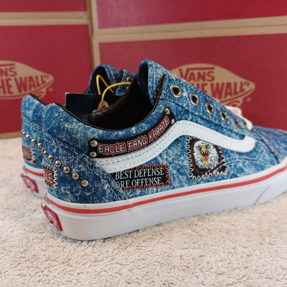 Vans X Men's 4.5/Women's 6 Cobra Kai Old Skool Denim Blue/White VN0A3WKT6GL - Picture 11 of 12